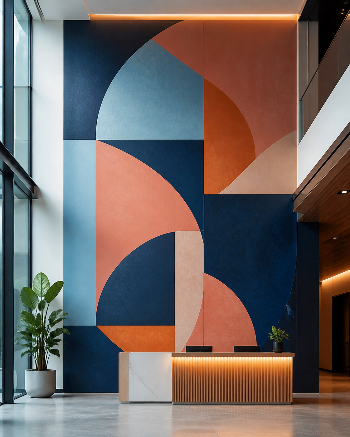 Modern office mural in Noida