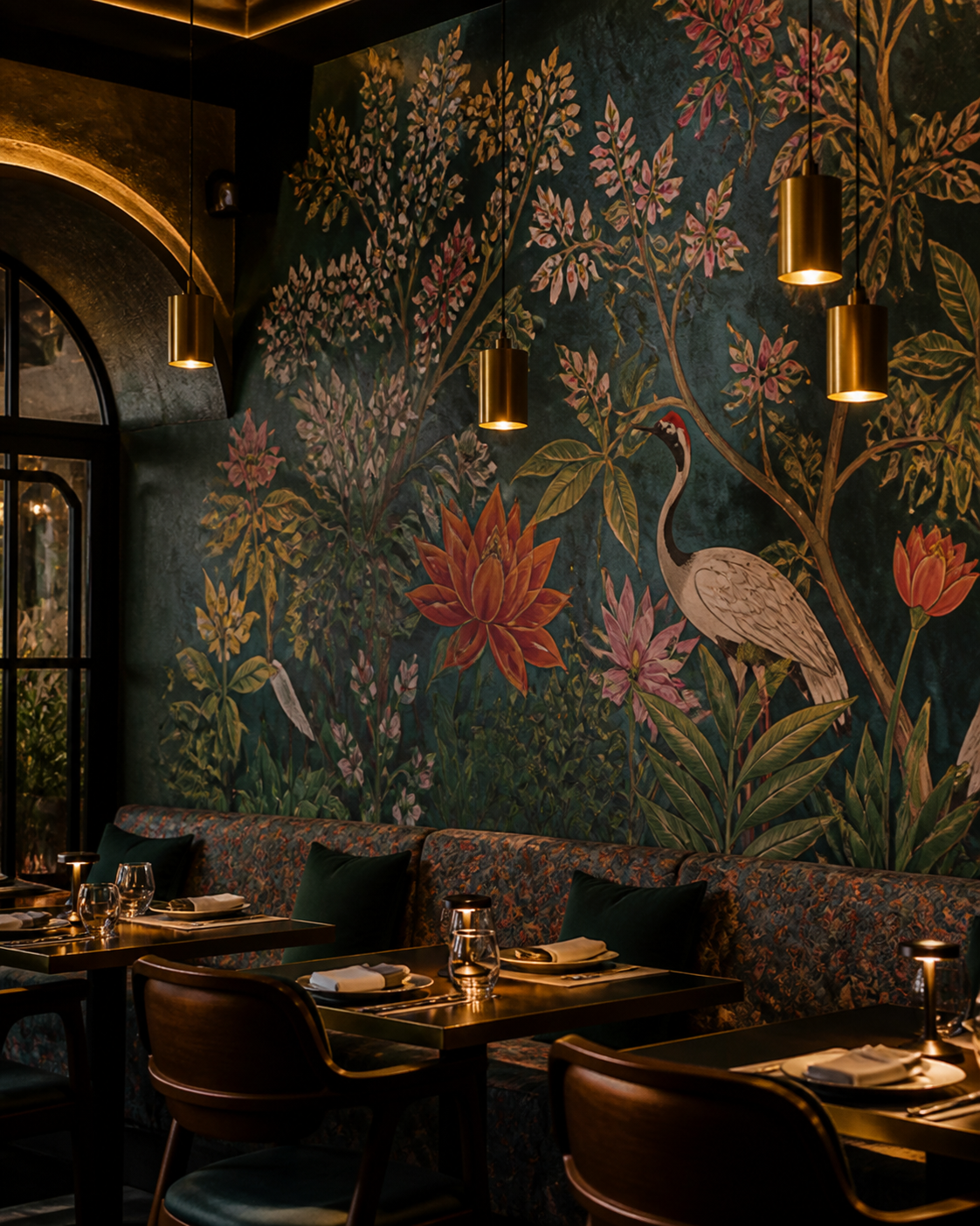 Restaurant wall mural in Delhi NCR